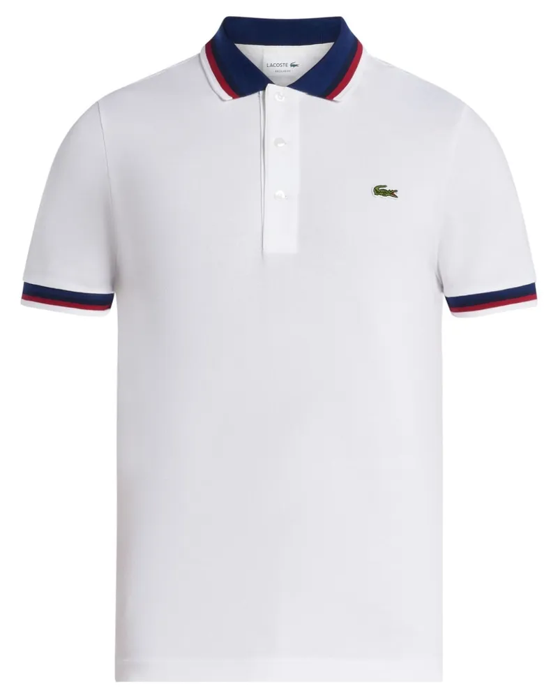 Lacoste Poloshirt mit Logo-Stickerei - Weiß Weiß