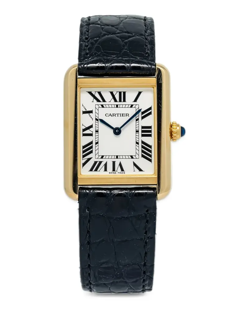 Cartier Rechteckige Tank Solo 31mm Armbanduhr - Weiß Weiß