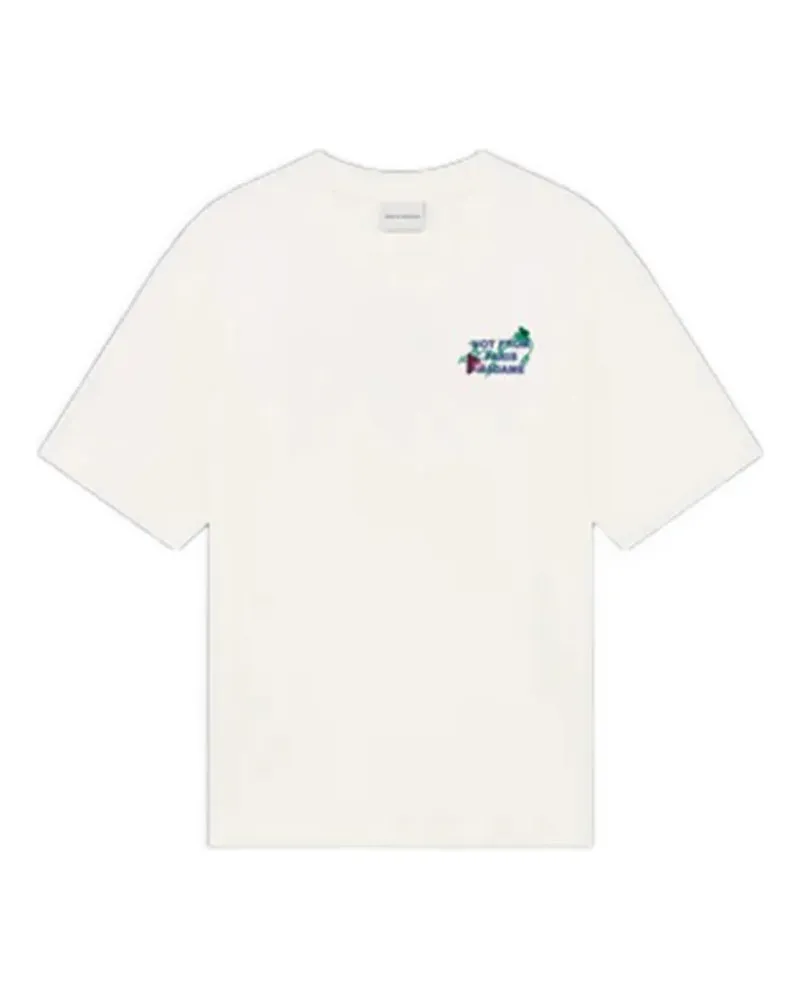 Drôle de Monsieur Vine slogan-embroidered T-shirt - Weiß Weiß