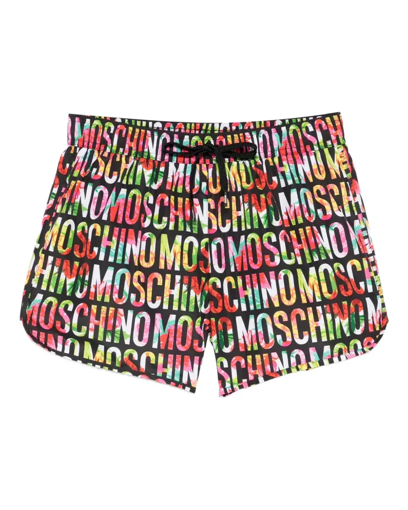 Moschino multicolour logo print swim shorts - Schwarz Schwarz