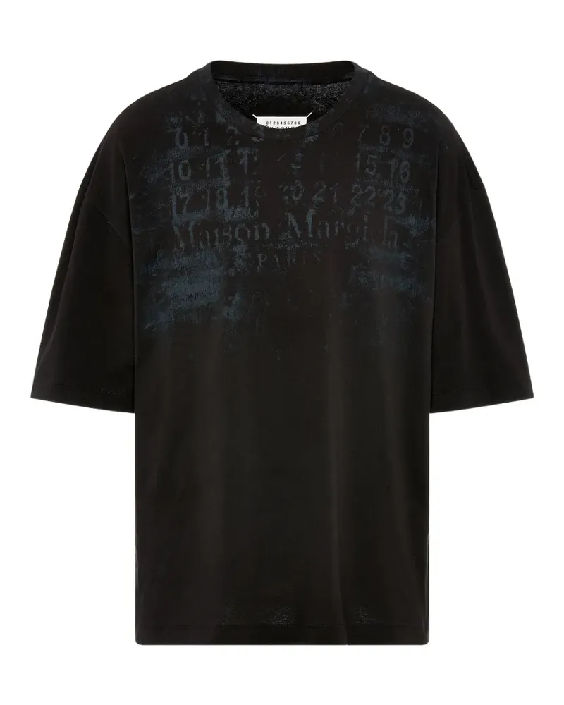 Maison Margiela T-Shirt im Oversized-Look - Schwarz Schwarz