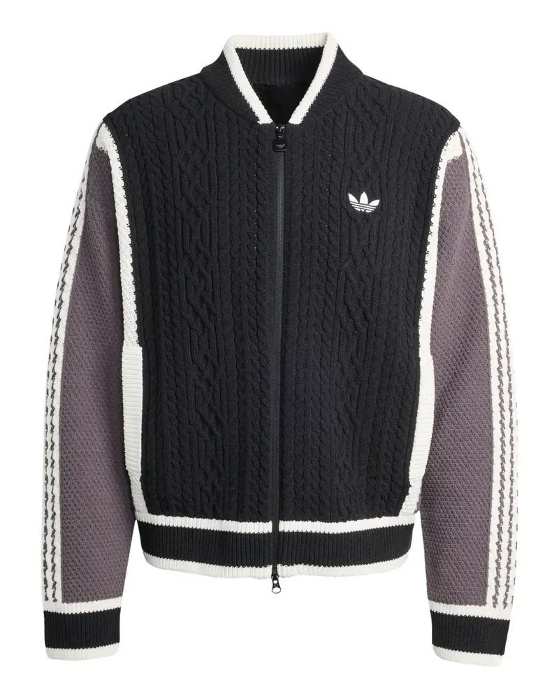 adidas Retro Remix zip-up cardigan - Schwarz Schwarz