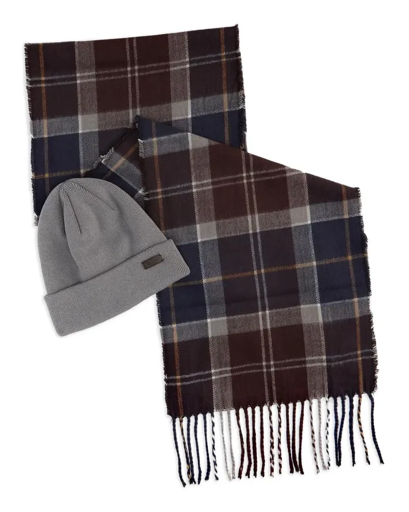 Barbour Schal mit Schottenkaro (2er-Set) - Grau Grau