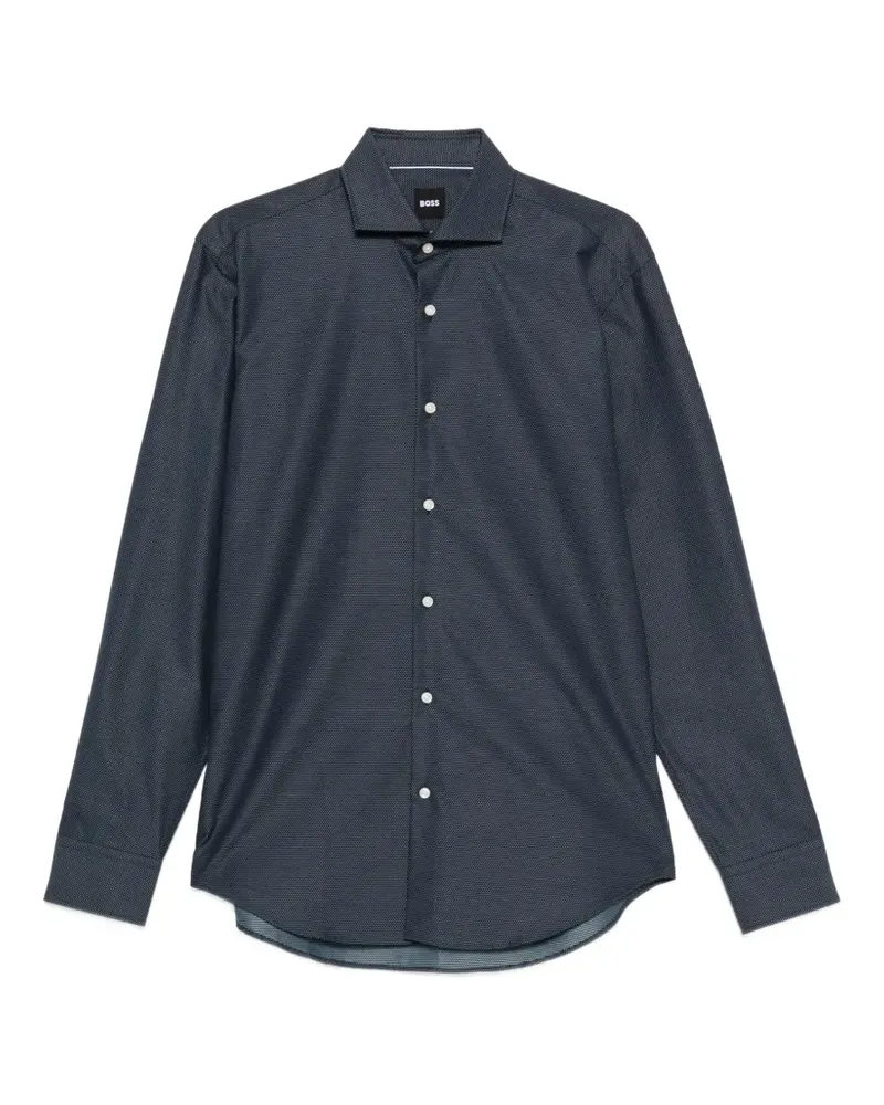 HUGO BOSS Hemd mit geometrischem Print - Blau Blau