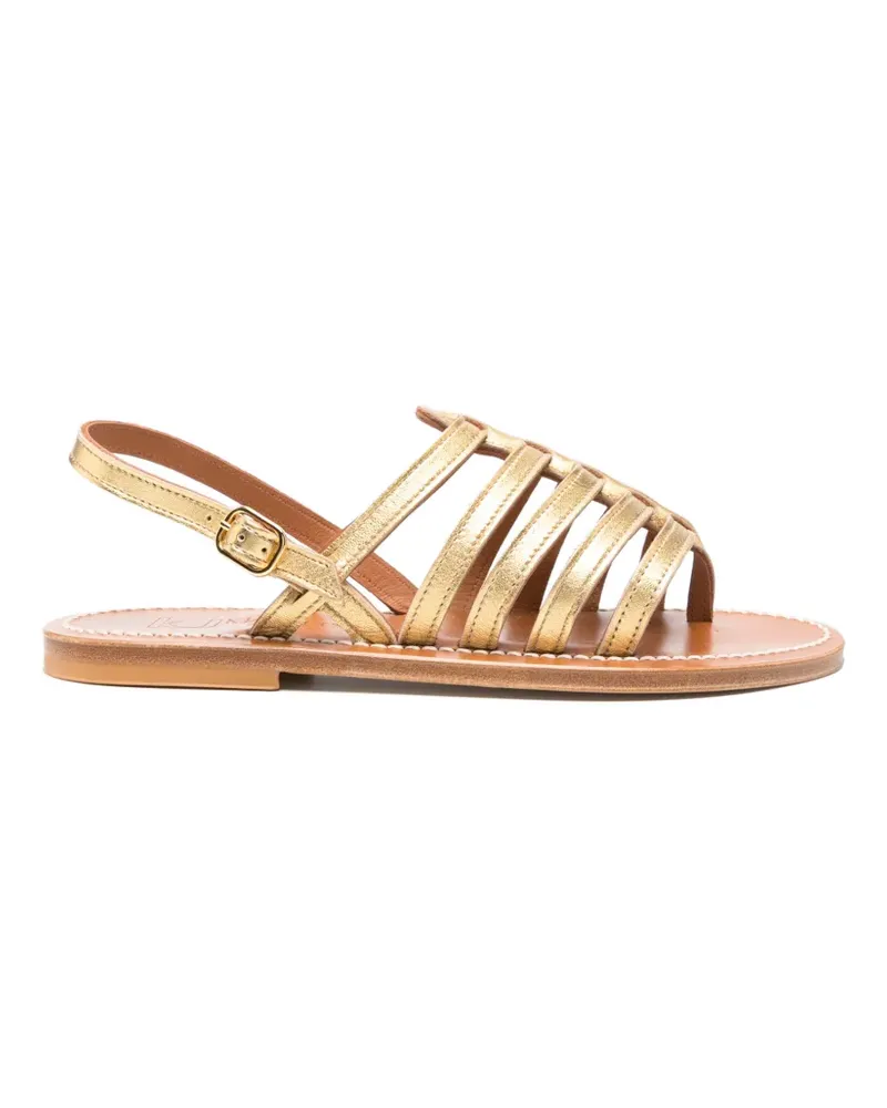 K.Jacques  metallic-effect strappy flat sandals - Gelb Gelb