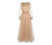 Verziertes Abendkleid - Nude