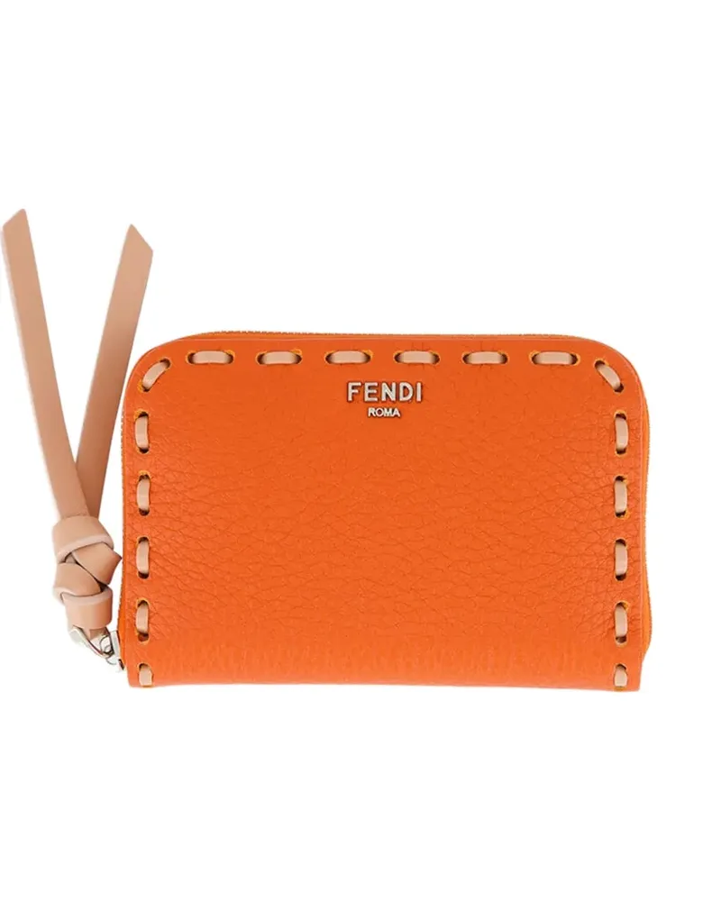 Fendi Mini Peekaboo Portemonnaie - Orange Orange