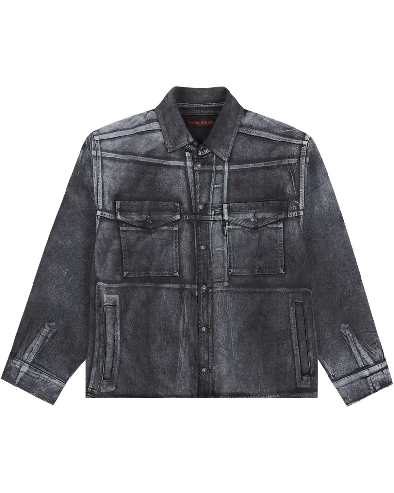 OTTOLINGER Klassische Jeans-Hemdjacke - Schwarz Schwarz