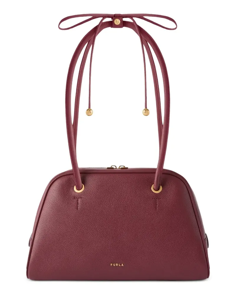 Furla Dome pebbled leather tote bag - Rot Rot