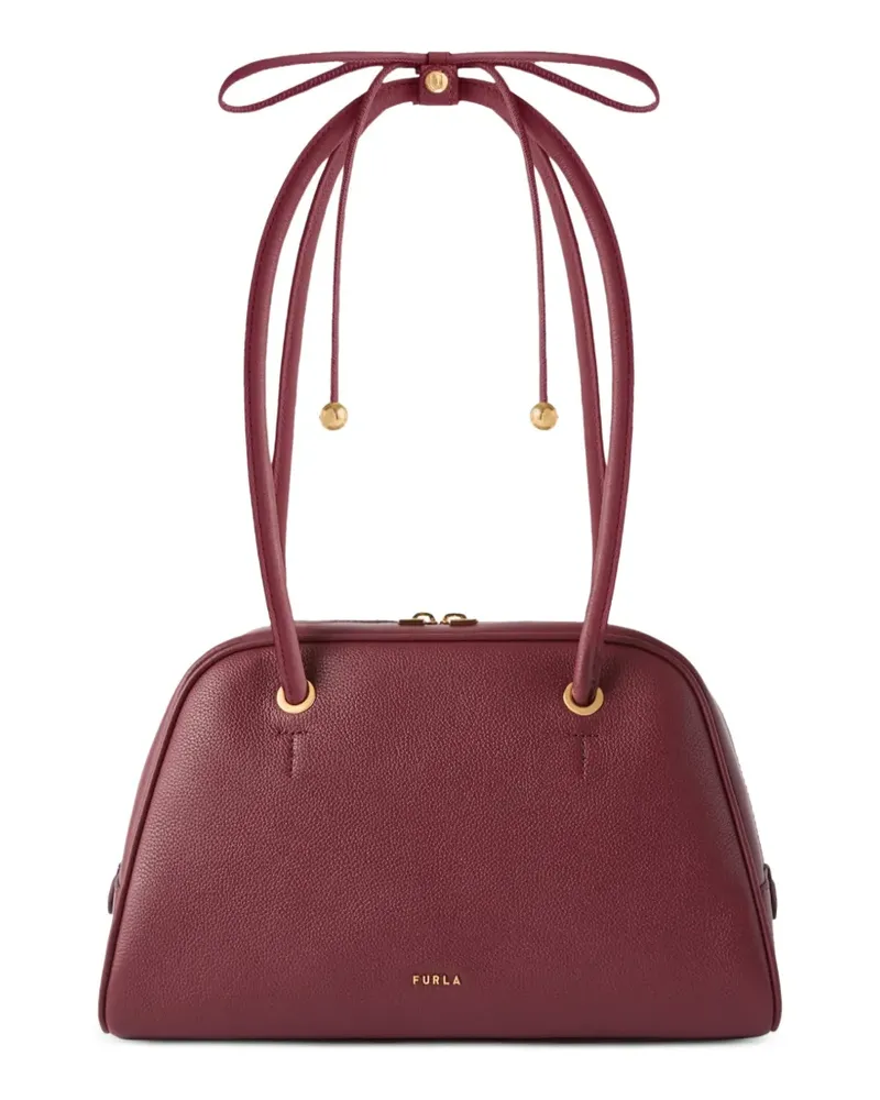 Furla Dome Tote Bag aus strukturiertem Leder - Rot Rot