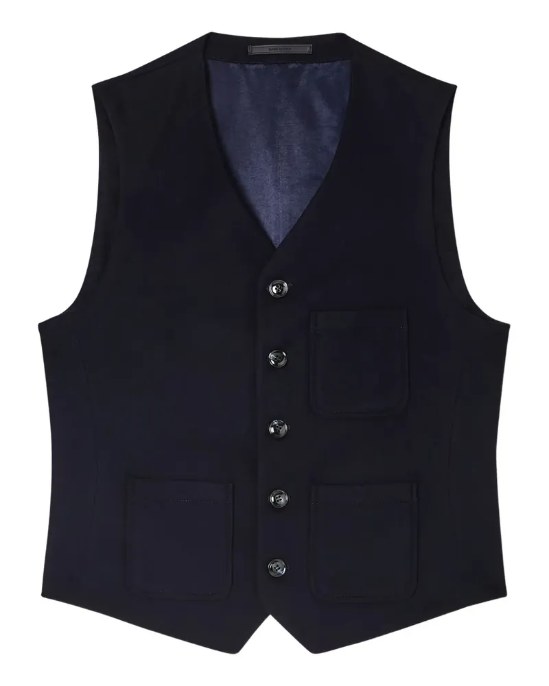 Giorgio Armani V-neck button-up waistcoat - Blau Blau