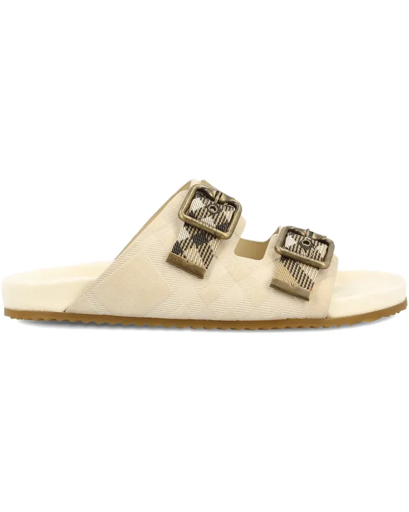 Burberry check-pattern buckle sandals - Nude Nude