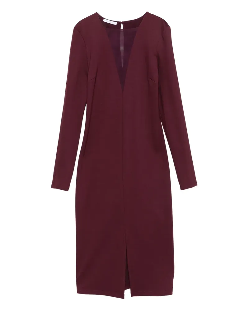 Patrizia Pepe Kleid mit V-Ausschnitt - Rot Rot