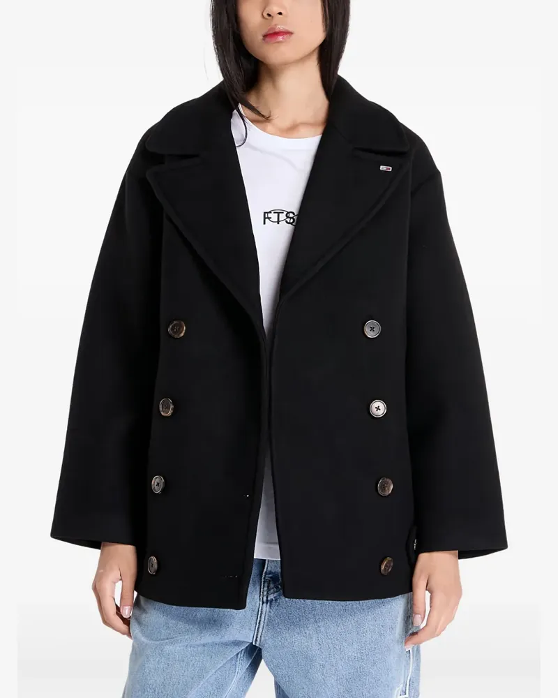 Tommy Hilfiger Klassische Cabanjacke - Schwarz Schwarz