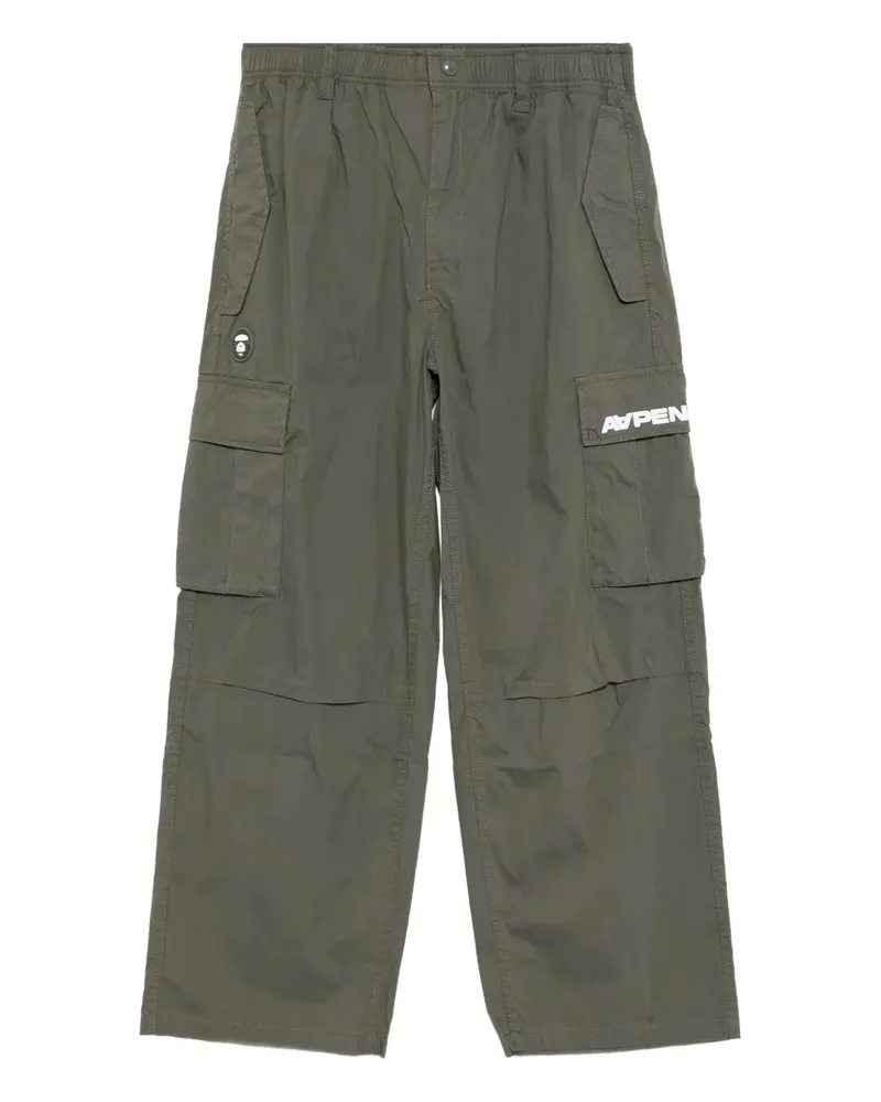 BAPE Hose mit Logo-Patch - Grün Grün