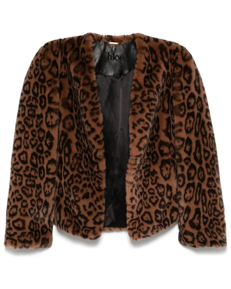 Chloé Jacke aus Faux Fur - Braun Braun