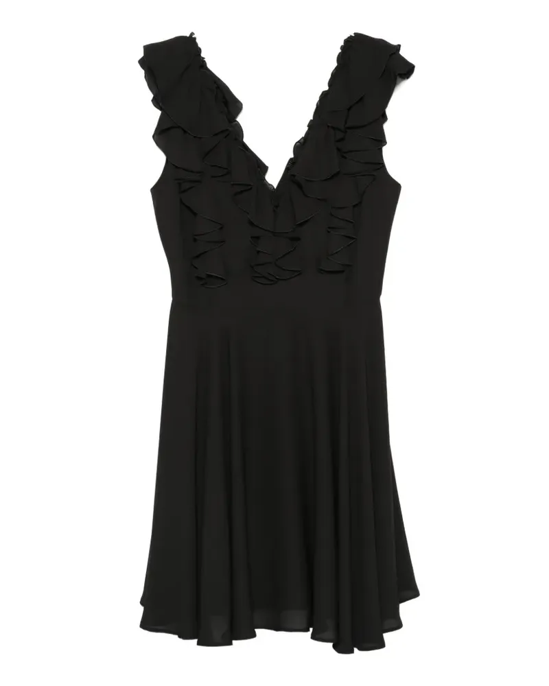 Hanita ruffled V-neck dress - Schwarz Schwarz