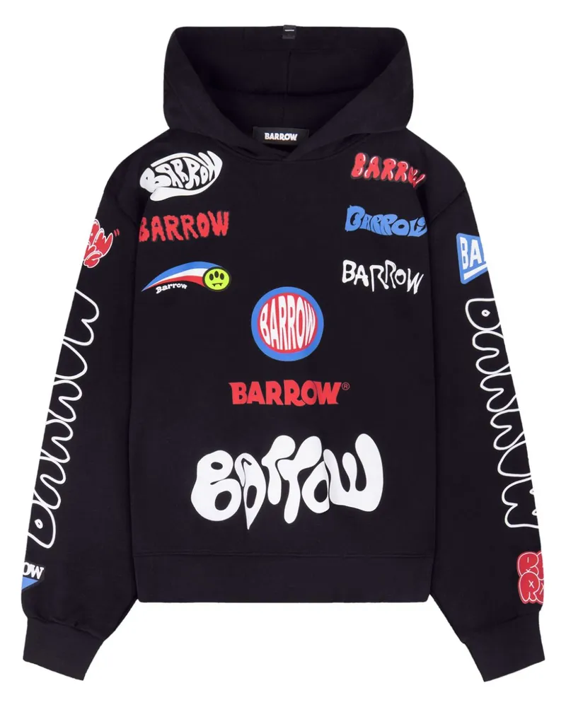 BARROW Fake Patch Hoodie - Schwarz Schwarz