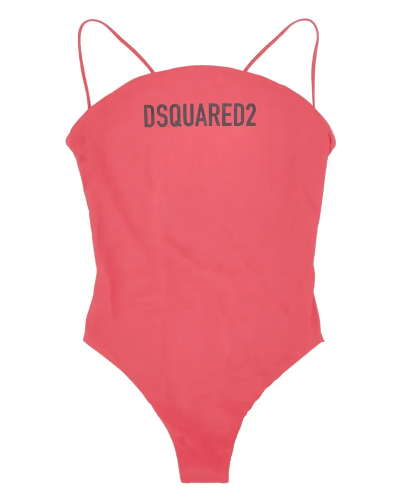 Dsquared2 Badeanzug mit Logo-Print - Rosa Rosa