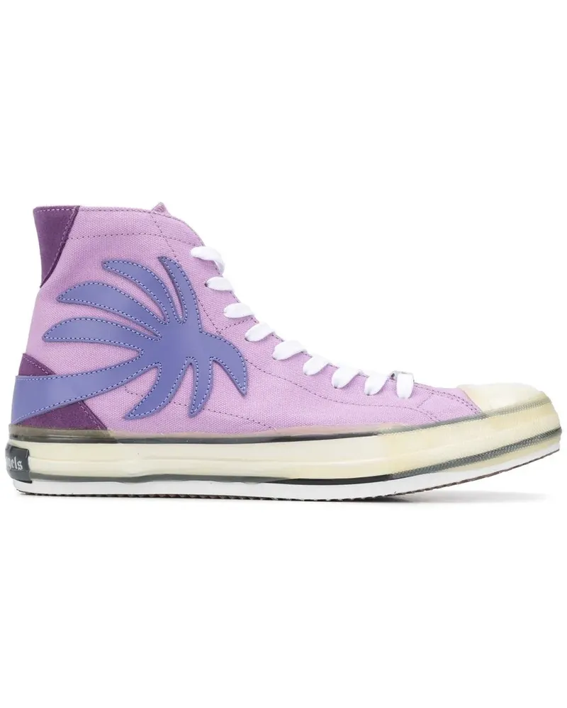 Palm Angels High-Top-Sneakers mit Palme - 3701 PURPLE WHITE 3701