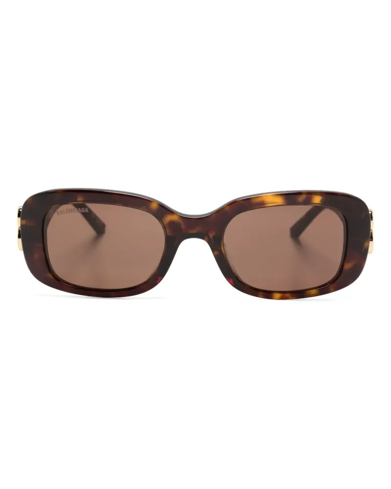 Balenciaga Eckige Dinasty Sonnenbrille in Schildpattoptik - Braun Braun