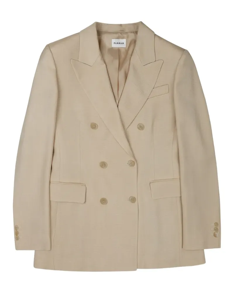 Parah Doppelreihige Jacke mit Slub-Struktur - Nude Nude