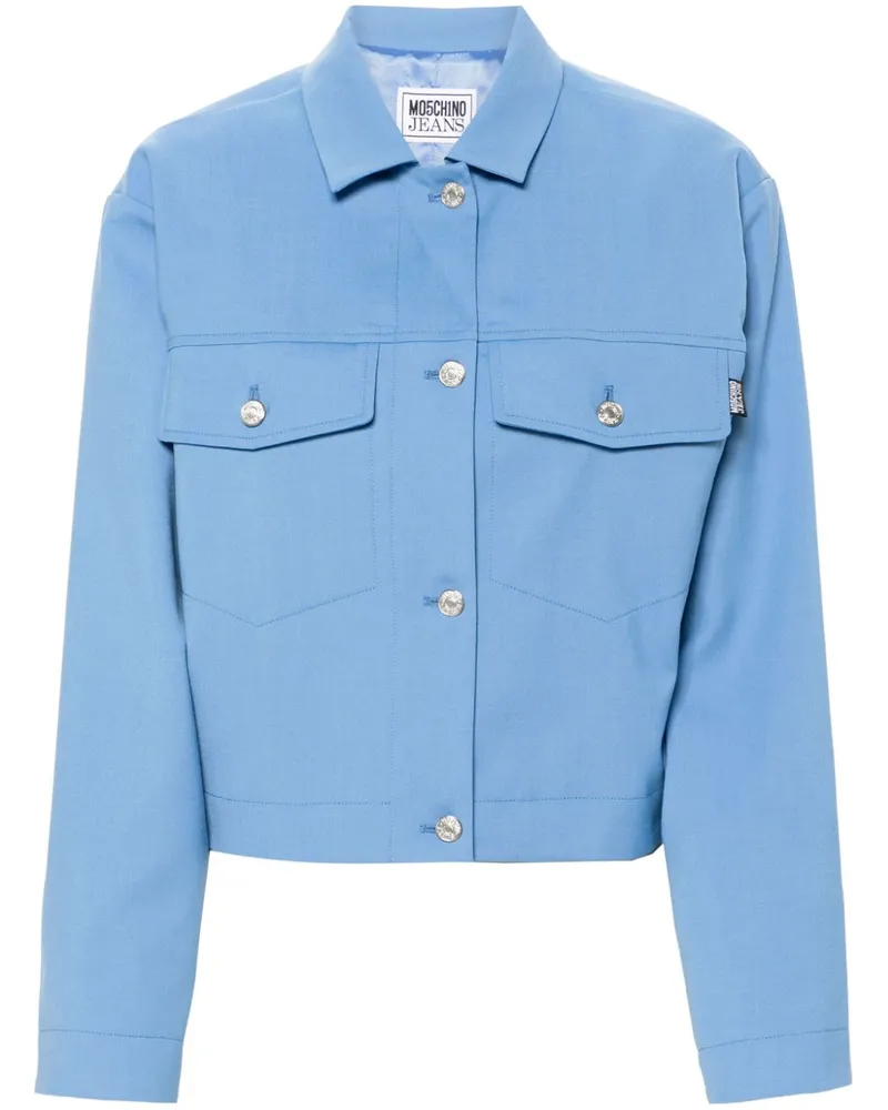 Moschino Jacke mit Logo-Detail - Blau Blau