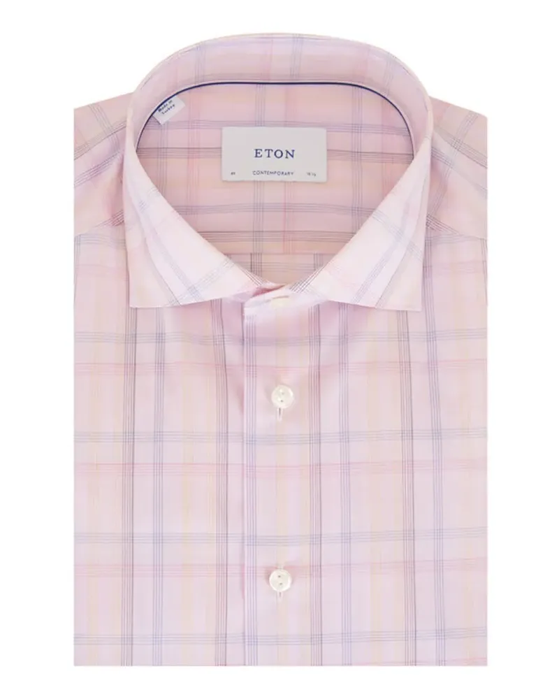Eton poplin checked shirt - Rosa Rosa
