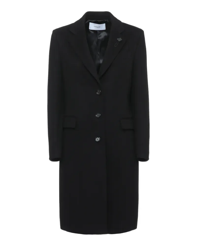 LARDINI flower-patch single-breasted coat - Schwarz Schwarz