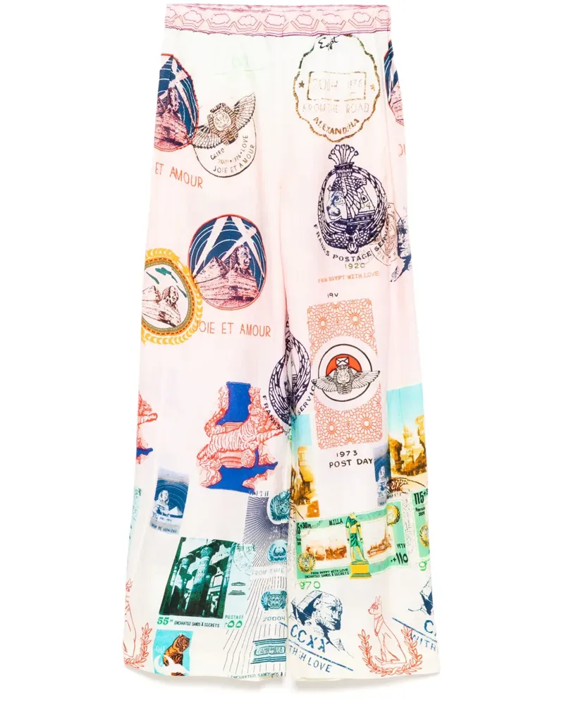 Camilla Hose mit lockerem Schnitt - Rosa Rosa