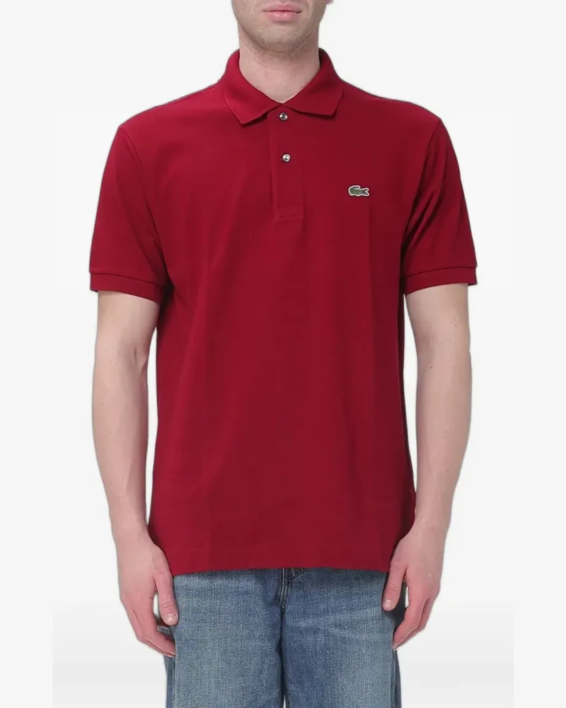 Lacoste logo-patch piqué polo shirt - Rot Rot