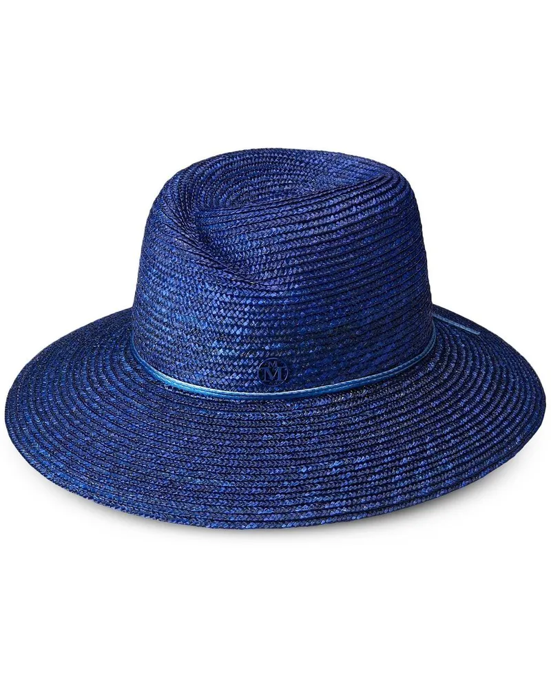 Maison Michel Virginie Fedora aus Stroh Blau