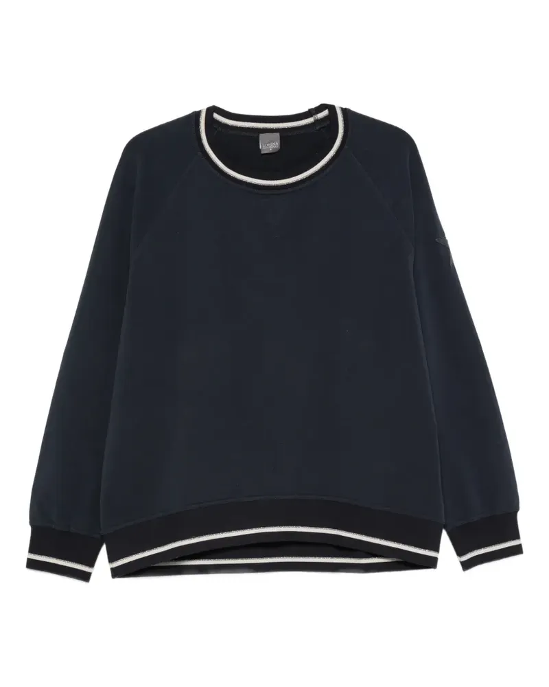 Lorena Antoniazzi Pullover mit gestreiften Raglanärmeln - Blau Blau