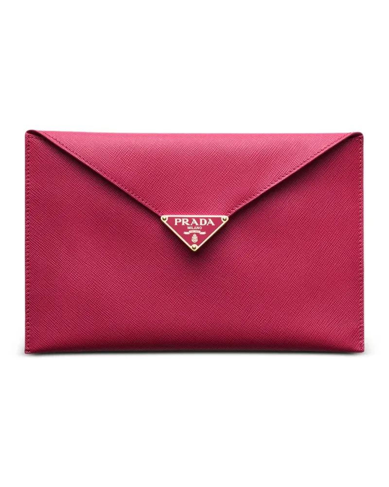 Prada Clutch aus Saffiano-Leder - Rosa Rosa