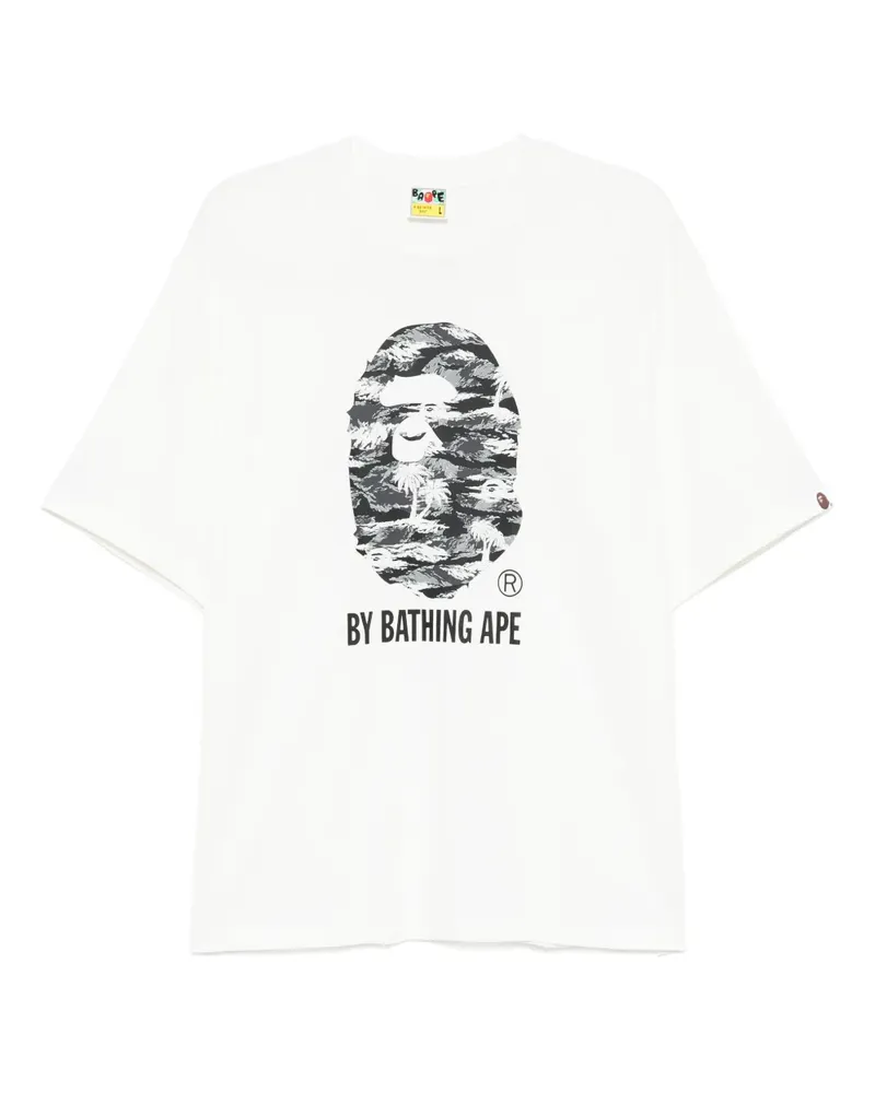 BAPE T-Shirt mit Logo-Print - Weiß Weiß