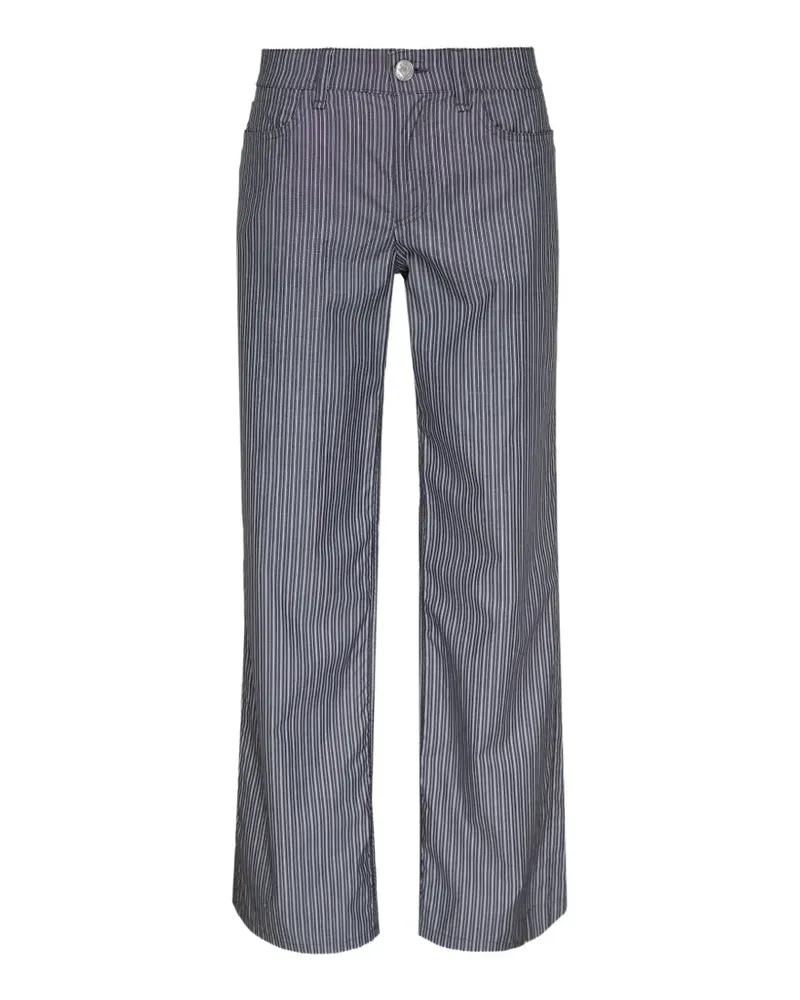 Rag & Bone Cam striped straight trousers - Grau Grau