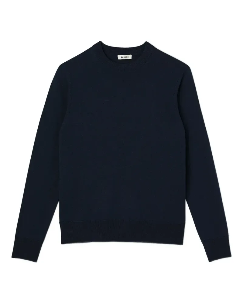 Sandro Pullover mit rundem Ausschnitt - Blau Blau