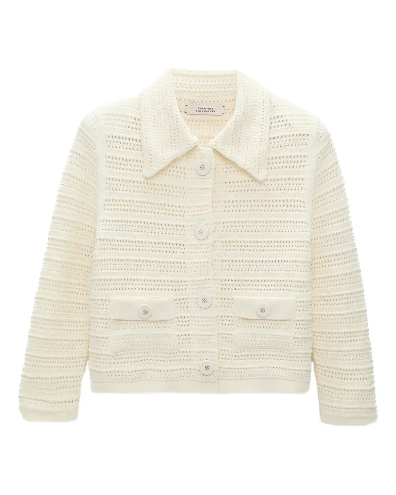 Dorothee Schumacher Cardigan mit Lochstrickmuster - Nude Nude