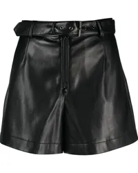 Patrizia Pepe Shorts in Lederoptik Schwarz