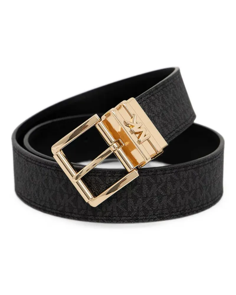 Michael Kors Wendbarer Gürtel mit Logo-Print - Schwarz Schwarz
