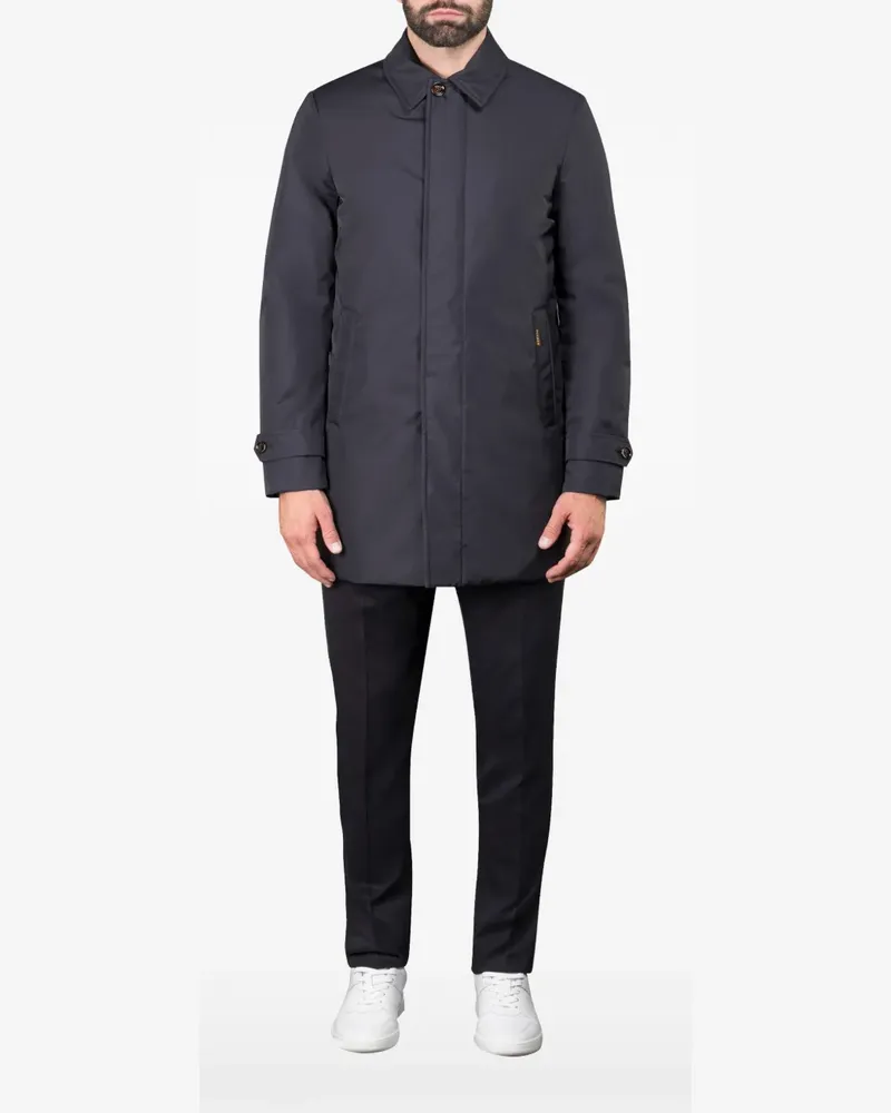 MOORER Vitali-SE1 zip-up coat - Blau Blau