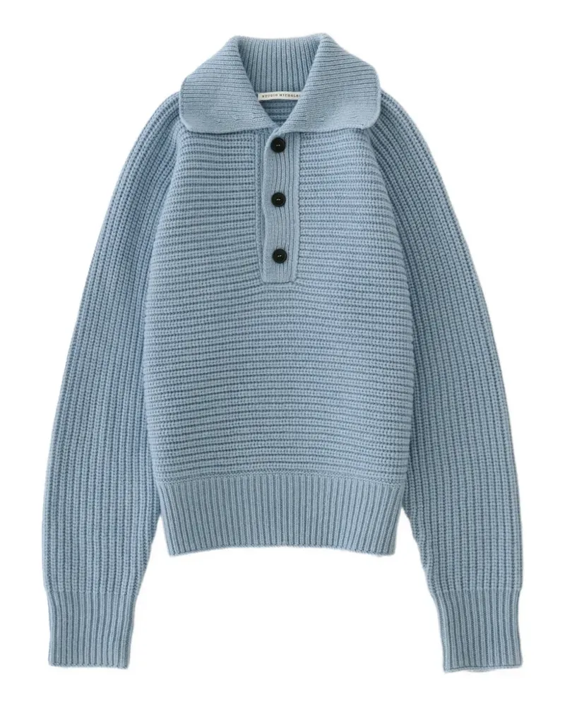 Studio Nicholson Barrow Pullover mit Querstreifen - Blau Blau