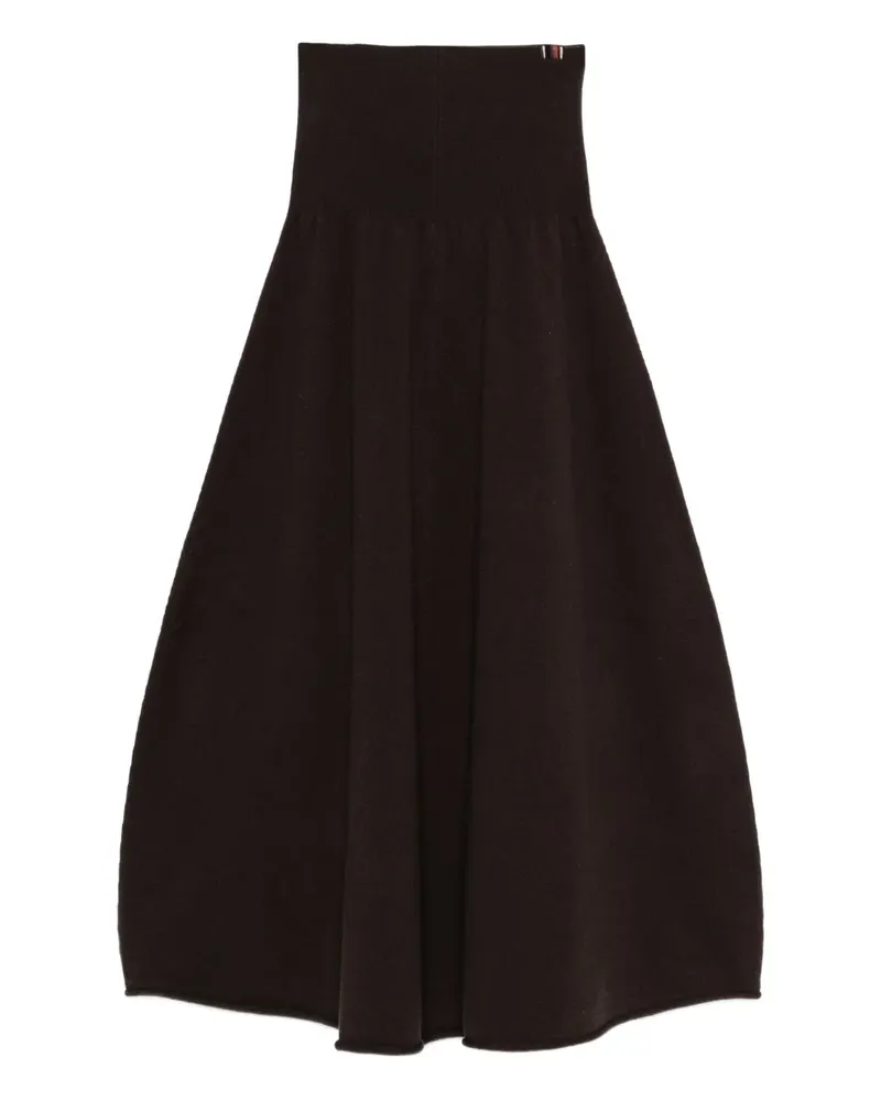 extreme cashmere Rock mit geripptem Bund - Braun Braun
