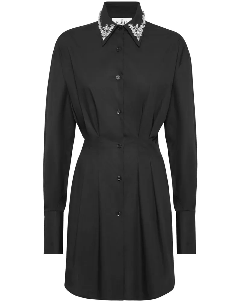 Philipp Plein Minikleid mit Kristallen - Schwarz Schwarz