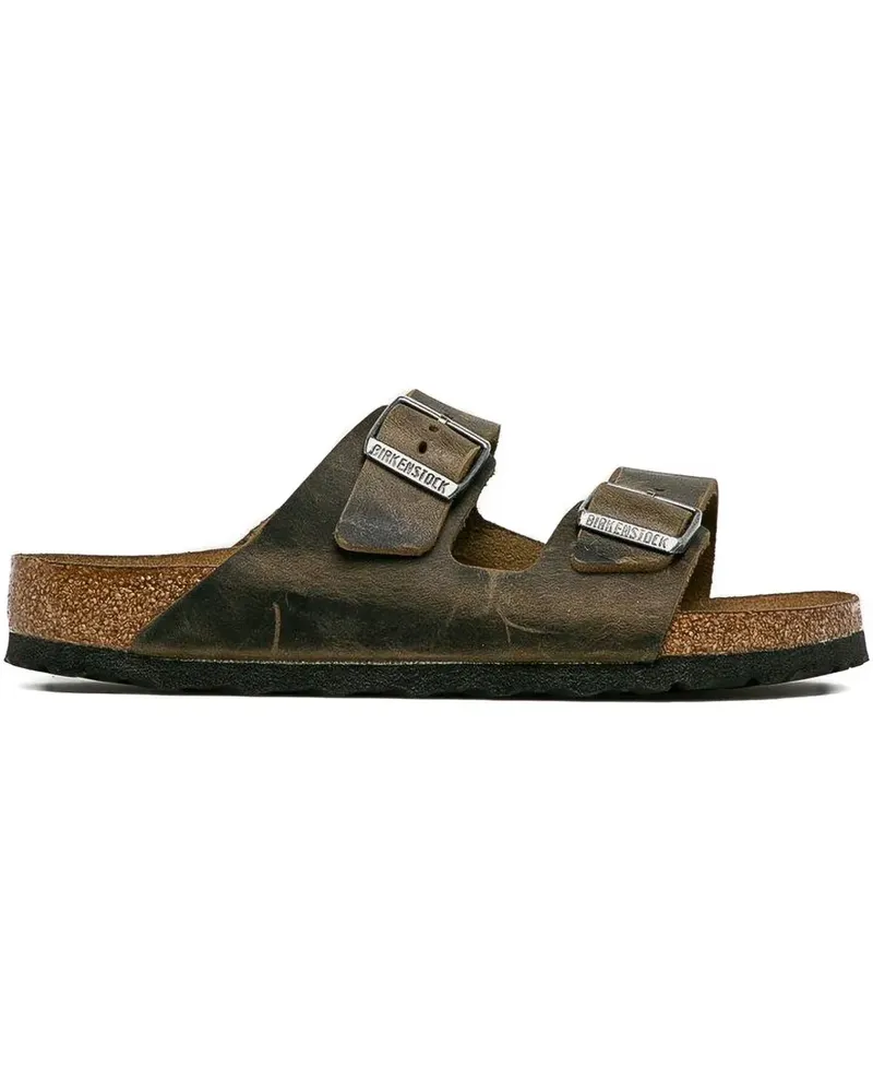 Birkenstock Pantoletten mit doppeltem Riemen - Grün Grün