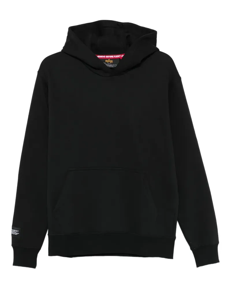 Alpha Industries Hoodie mit Tasche - Schwarz Schwarz