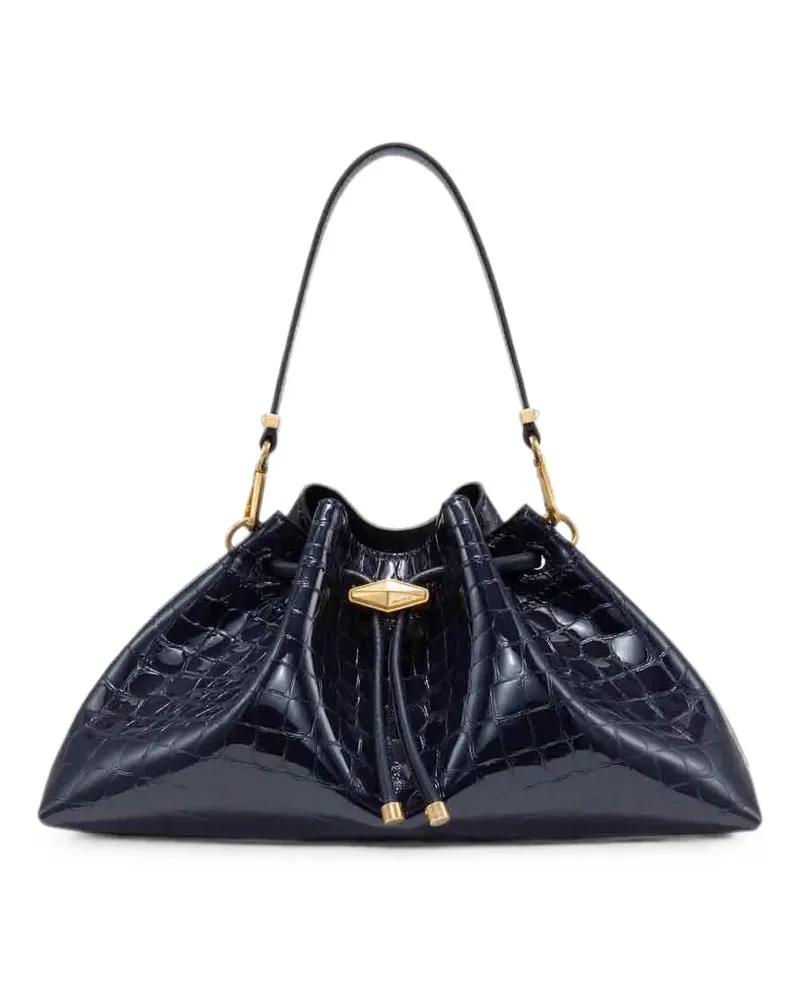 Jimmy Choo medium Cinch croc-effect shoulder bag - Blau Blau