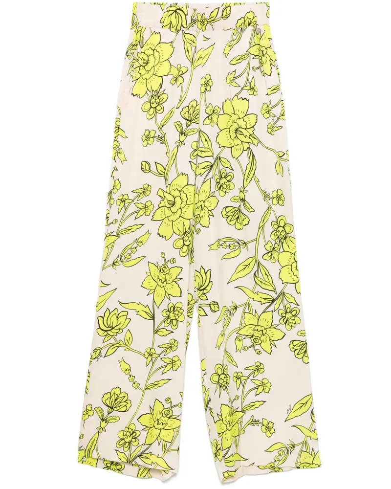 Liu Jo Satinhose mit Print - Nude Nude