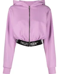 Philipp Plein Cropped-Hoodie Violett