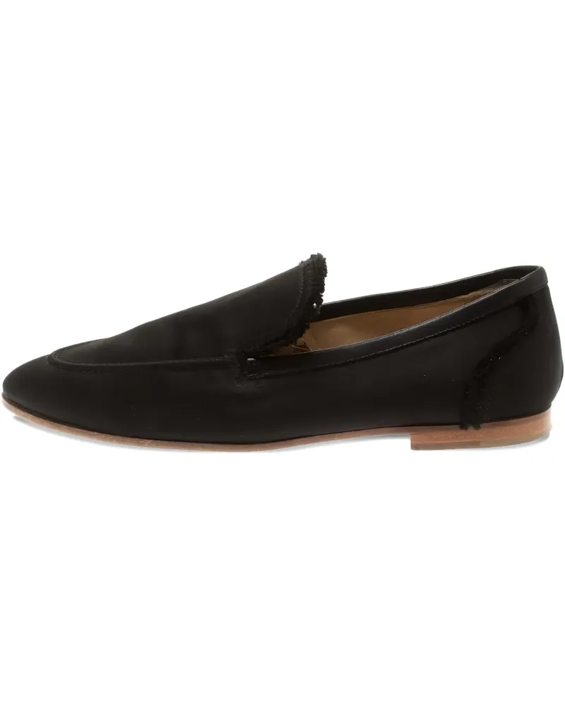 Giuseppe Zanotti Loafer aus Satin mit ungesäumten Kanten - Schwarz Schwarz